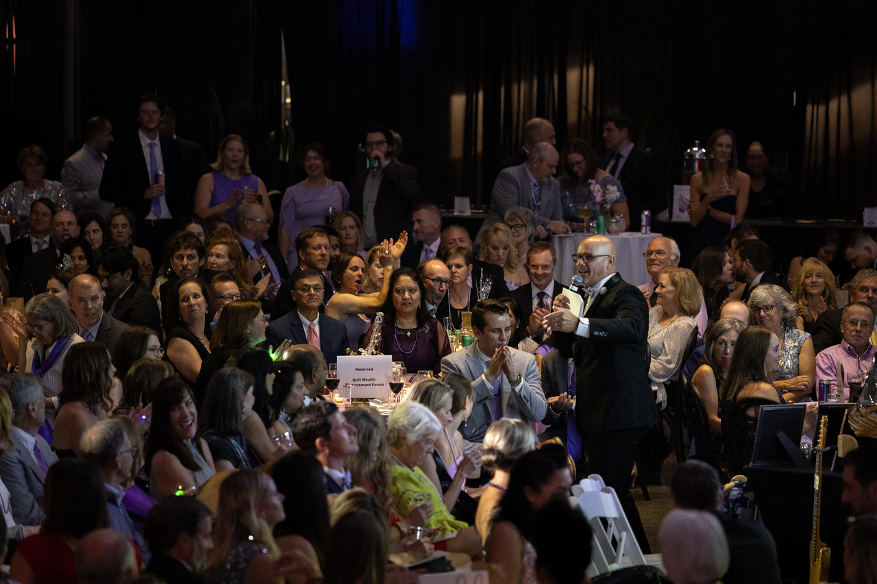 Engaging a packed gala crowd