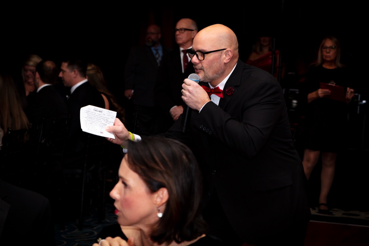 Scott leading a Fund-A-Need appeal